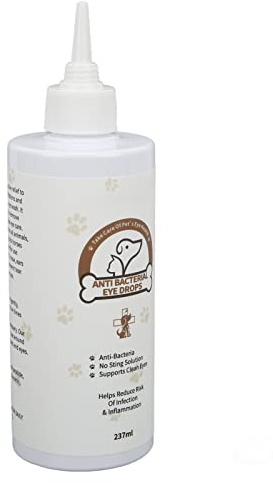 Fafeims Dog Eye Wash, Pet Eye Wash Drops Natural Plant Extract Formula for Cats Dogs 8oz Pain Free Eye Irritation Relief and Tear Stain Remover