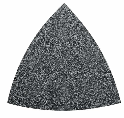 FEIN Schleifblätter Korn 100, Kantenlänge 80 mm, VE 50 St., Für den universellen Einsatz auf nahezu allen Materialien. Ungelocht, Klettschnellbefestigung