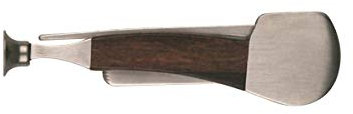 Passatore Pfeifenmesser Pfeifenform chrom matt/Holz, 52 g