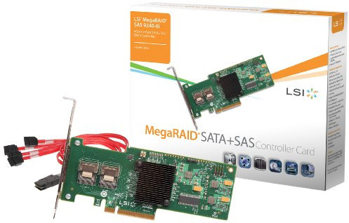LSI MegaRAID SAS 9240-8i KIT Speichercontroller (8 Ports, 6 Gbit/s, SATA und SAS, PCIe 2.0)