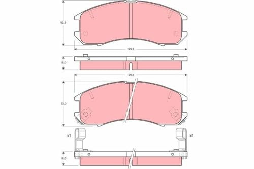 TRW GDB981 Bremsbelagsatz, Scheibenbremse | Kompatibel mit: FORD USA PROBE I, USA PROBE II, MAZDA 626 II, 626 II Hatchback, 626 III, 626 III Coupe, 626 III Hatchback