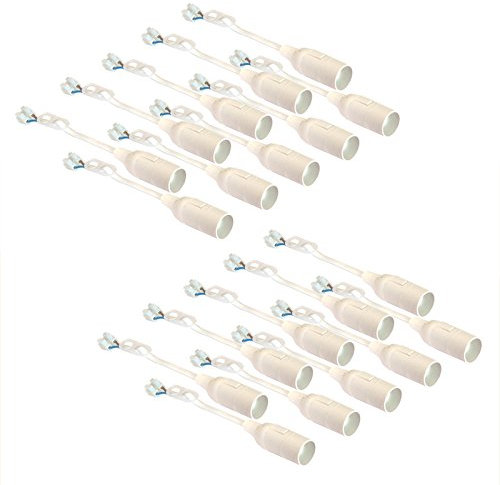 20 x Baufassung Lampenfassung Renovierfassung Fassung E14 weiß