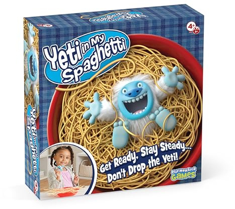 Yeti in My Spaghetti Board Game – Kids Games, Family Game, Multi-Player, Board Games for Family Night, Preschool Toys, Hand-Eye-Coordination Game, Don’t Drop Yeti, Ages 4+