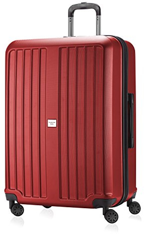HAUPTSTADTKOFFER - X-Berg - Luggage Suitcase Hardside Spinner Trolley 4 Wheel Expandable, TSA, (S, M & L), 258 literRed matt