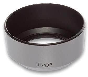 vhbw Kunststoff Gegenlichtblende Streulichtblende Sonnenblende Silber kompatibel mit Kamera, Objektiv Olympus M.Zuiko Digital 45mm 1:1,8 Ersatz für LH-40B.