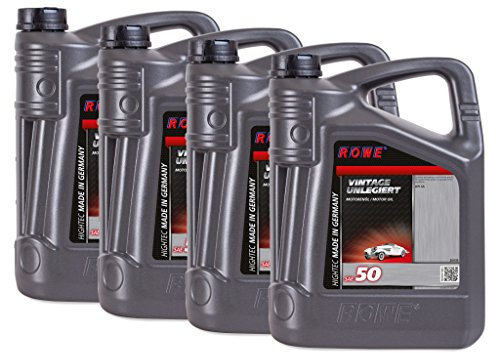 20L 20 Liter ROWE Motoröl Öl VINTAGE Unlegiert SAE 50 Oldtimer Einbereichsöl