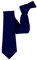 ADAMANT® Designer Seidenkrawatte Dunkelblau 6cm Schmal