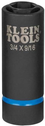 Klein Tools 66004 2-in-1 Stecknuss 6-kant, 3/4 und 9/16 Zoll