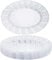 MATANA 10 Plastik Servierplatten für Vorspeisen & Fingerfood, Oval - Catering, Buffets, Geburtstage, Hochzeiten, Weihnachten & Partys - Transparent, 32x24cm - Stabil & Mehrweg