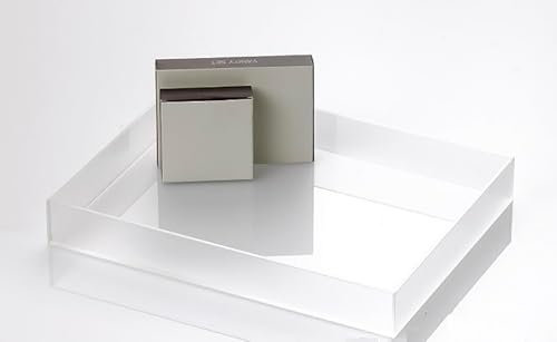 Vassoio rettangolare in plexiglass Espositore 15x20x2,7 cm per interno bagno Satinato Linea Cortesia Hotel B&B