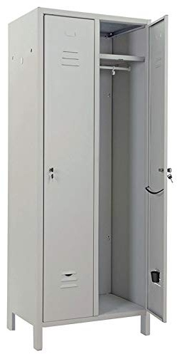 PROMETAL Praktischer Umkleiderschrank, Hängeschrank, Aufbewahrungsschrank, 2 Plätze, Metallschrank