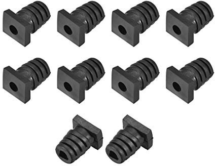 sourcing map Strain Relief Boots 19mm PVC Cord Protector Cover Sleeve for 5 AWG Electrical Cables Black 10Pcs