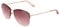 Suuna Womens Modern Square Rimless Sunglasses - Gold