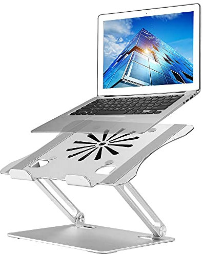 Upgraded Adjustable Laptop Stand with Cooling Fan, Ergonomic Multi-Angle Computer Laptop Stand, Portable Laptop Holder Compatible with MacBook, Air, Pro, Dell XPS, Alienware All Laptops 11-17.3
