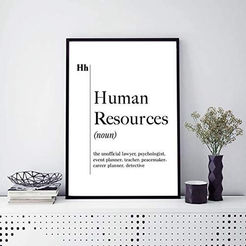 Dekorative Leinwand Malerei Drucke Malerei Wandkunst Poster Human Resources Definition Leinwand Home Decor Bild Für Recruiter Mitarbeiter New Job Geschenk