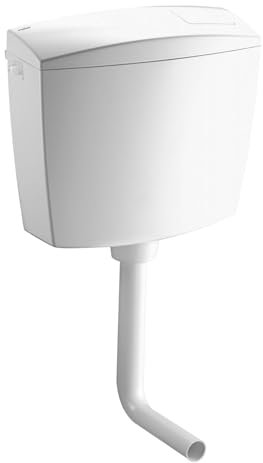 WC Spülkasten Aufputz tiefhängend Spülung 6 liter Toilettenspülkasten Weiß 1/2'