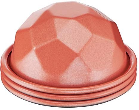 Tefal Creabake Orange 3 moules à facettes 7,7 cm, Revêtement antiadhésif, Cuisson parfaite, Démoulage facile, Interchangeables, Empilables, Recettes créatives et savoureuses salées et sucrées J3059204