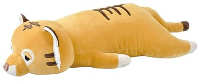 Nemu Nemu Animals 6204636 Plüschtier, Tiger Ram, Kuscheltier, extra weich und kuschelig, Stofftier, Designed in Japan, Kuschelkissen, Größe L, 56 cm
