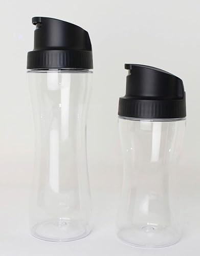 Tupperware Clear Collection Flasche 770 ml + 570 ml für Essig Öl schwarz + Hängelöffel Rot
