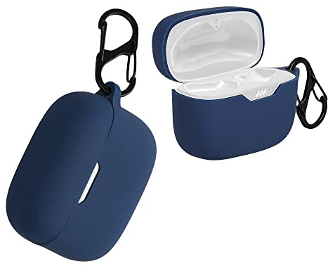 kwmobile Hülle kompatibel mit JBL Tune 230 NC TWS / T230NC / T235NC Hülle - Kopfhörer Case - TPU Silikon Cover - Schutzhülle in Dunkelblau
