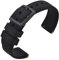 ANNEFIT Silicone Watch Straps, Quick Release Rubber Sport Band 22mm with Classic Black Clasp (Black)