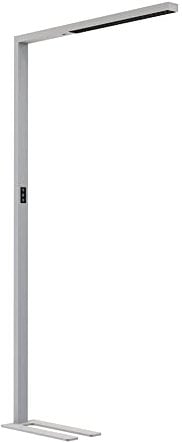 NCC-Licht LED Stehleuchte Linus Silber Up & Down 80W 11000lm CCT 3000K-5700K UGR<6 Dimmbar + Bewegungssensor + Tageslichtsensor