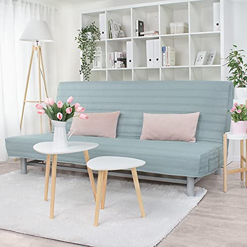 Dagra Gesteppter Bezug für Beddinge 3-er Bettsofa Streifen (Pastel Mint L29)