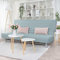Dagra Gesteppter Bezug für Beddinge 3-er Bettsofa Streifen (Pastel Mint L29)