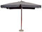 Gruppo Maruccia - Sombrilla con poste central - Estructura de madera - Lona impermeable - Para bar y jardín, gris, 3 x 2 Metri
