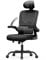 rattantree Office Desk Ergonomic Chair, Computer Chairs with Adjustable Headrest and Lumbar Support, Swivel Mesh Chairs with Flip-up Armrests, High Back Work/Study PC Chair-Black