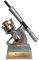 eberin · Angel Pokal · Angeln Pokal · Fischer Trophäe · Angelsport Zubehör Resinfigur Rollenhalter und Rolle · Pokal mit Wunschtext · Angelverein Trophäe
