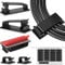 TidyHelper 50 PCS Black Cable Management Clips, Large Cord Organizers, 9.5 inches, Under Desk Wire Management