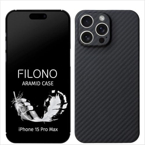 Aramid Hülle iPhone 15 Pro Max Ultra dünn | Designed in Germany | mit Kamera-Schutz, kompatibel mit MagSafe | Aramid Case