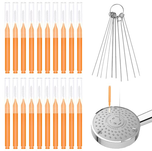 30pcs Shower Head Cleaner Tools, Shower Head Cleaning Brushes Multi-Size Shower Head Cleaner Picks Anti-Clogging Cleaning Brush for Bathroom Small Hole Gap Nozzle Window Slot
