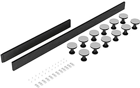Balterley Shower Tray Riser Kit, 2 Grey Panels, 12 Pack of Legs, Clips & Screws, Leg Set & Plinth Kit for 1300mm to 1800mm Rectangular Trays, Plinth & Legs - 1800 x 105mm & 1000 x 105mm (Slate Grey)