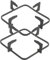 PRETYZOOM 2 Pièces Support De Cuisinière à Gaz Support De Poêle Grille De Cuisinière Anneau De Support De Casserole Wok Support Petite Casserole Carré Fonte Petits Outils Rond