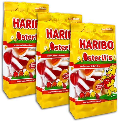 3 er Pack Haribo Osterli's 3 x 250g Fruchtgummi-Eier