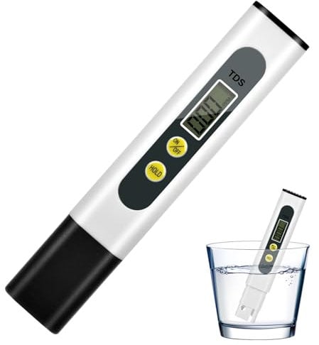 Test Acqua Potabile, Test Acqua Acquario, 3 in 1 Digitale Misuratore Tester TDS&EC per Acqua Potabile, Acquario, Nuoto, Plage de mesure 0-9990 PPM