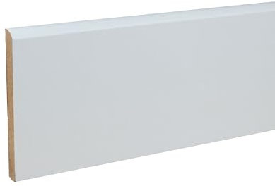 PROVISTON Plinthe revêtu papier blanc 10 x 100 x 2400 mm MDF Plinthe arrondie lot de 10
