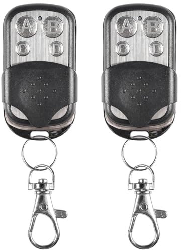 2 Télécommandes universelles,Telecommande Porte de Garage,Telecommande de Portail Coulissant,Télécommandes de Portail,pour Portail Automatique Fréquence 433 MHz