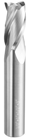 sourcing map Spiral Router Bit 1/2 Cut Dia 1/2 Shank Up Cut Solid Carbide 3 Flutes CNC End Mill Milling Bits for Wood Plastic Soft Metal (1 Cut Length 3 Long)