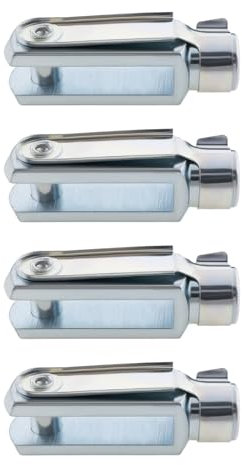 Be In Your Mind 4 forcelle M6 lunghe con perno a molla filettatura destra cilindro pneumatico asta forcella estremità filettatura femmina connettore a Y, lunghezza 43 mm