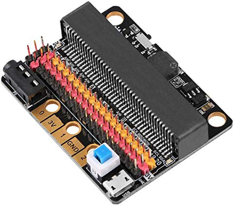 Adririv Micro-Bit Erweiterungs Karte IOBIT V2.0 Breakout Adapter Shield mit Summer für BBC Micro-Typ: Bit Python Grafik Programmierung für Kinder