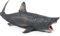 Fydun Ozean-Meerestier-Modell-Ornamente, Hochsimulierte PVC-Modell-Ornamente, Schwarz, M für Familien (schwarzer mittelgroßer Megalodon)