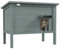 PawHut Maison pour Chats Niche d'extérieur en Bois surélevée avec Toit ouvrable, isolée avec Toit Asphalte, 85 x 50 x 68,5 cm, Gris foncé et Noir