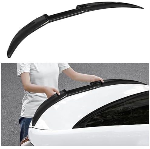 Auto Heckspoiler Spoilerlippe für Audi A5 B8 8T Coupe 2007-2016, Kofferraum Heck Spoiler PVC HeckspoilerflüGel Auto Zubehör,A Gloss Black