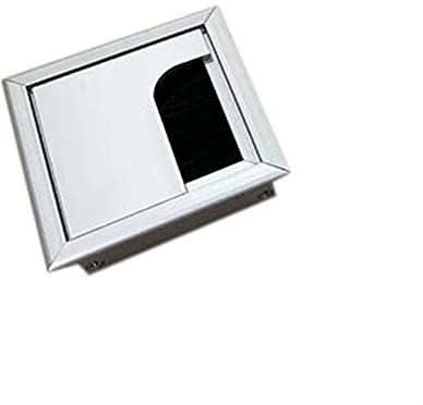 Freno pasacables para tránsito de cables, Pasacables rectangulares de alambre negro mate for mesa y escritorio de Office Hardware, de varios tamaños(80x80mm)