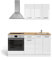 Vicco Cucina completa R-Line, Bianco lucido/bianco, 160 cm con colonna forno senza piano di lavoro