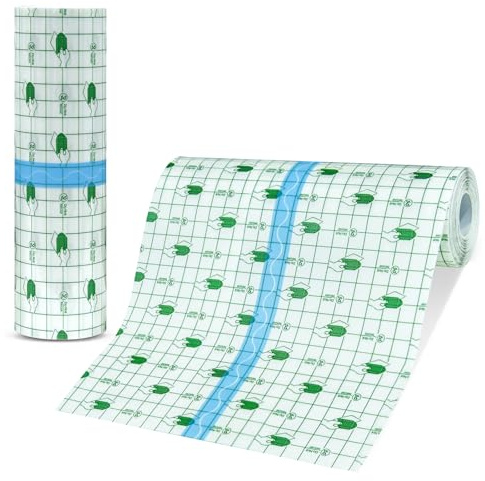 Pflaster Wasserfest Tattoo Folie Duschpflaster Wasserfest Viele Größen Transparentes Folienverband Wasserdichte Pflaster Nach OP Wundpflaster groß Hautschutzauflage (20cm*8m)
