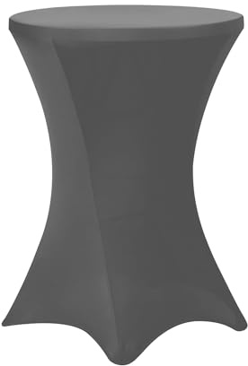 Dehnbare, elastische Tischdecken Größen - Modernes, minimalistisches Design Perfekt für Bars, runde Tische, Hochzeiten, Partys - Elegantes Ambiente (1, Grau, 70 * 75cm)